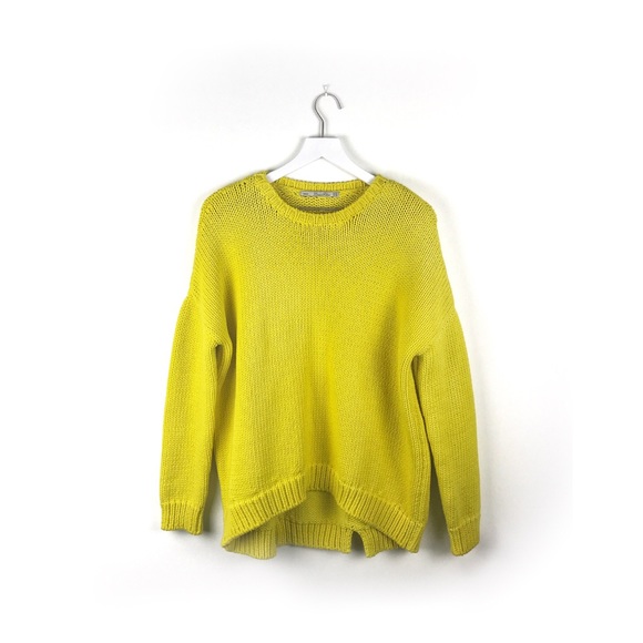 zara neon green jumper